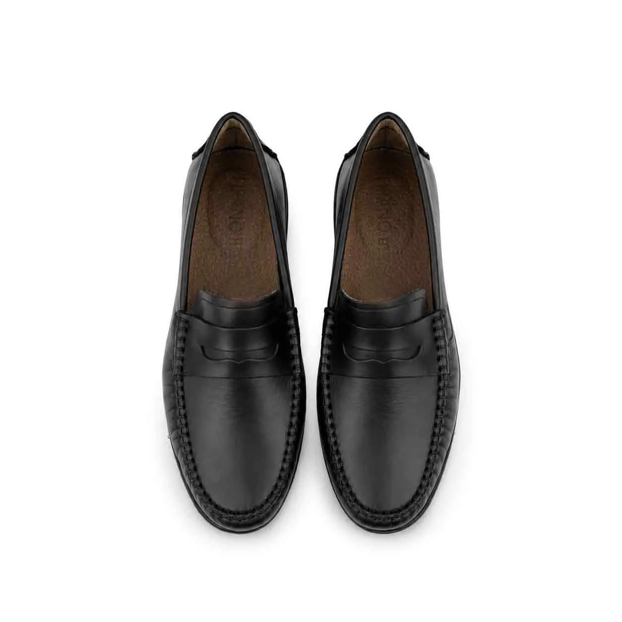 Mocassin pour homme 002 noir cuir miniature